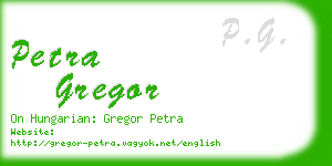 petra gregor business card
